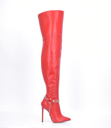 Sanctum Shoes Hohe italienische THIGH Stiefel VESPER mit Stilettoabsatz aus echtem Leder