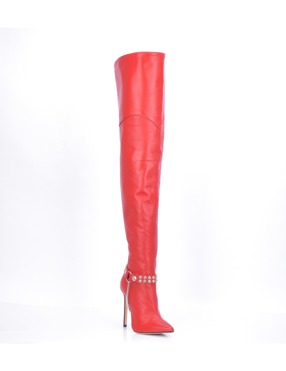 Sanctum Shoes Hoge Italiaanse DIJlaarzen VESPER met achter rits in echt leer