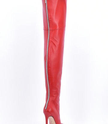 Sanctum Shoes Hoge Italiaanse DIJlaarzen VESPER met achter rits in echt leer