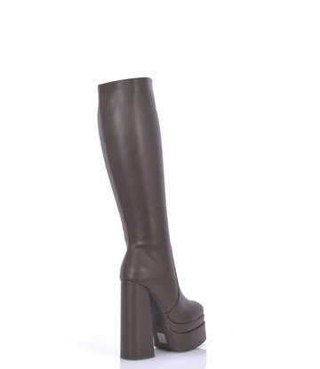 Stephan STEPHAN SEVERINE PLATEAU-KNIESTIEFEL | BRAUN MATT