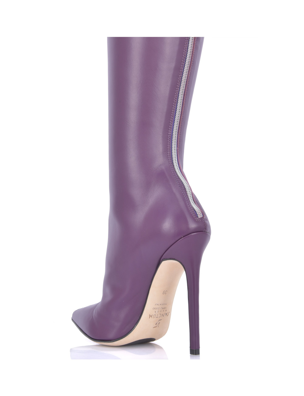 Sanctum Shoes High Italian THIGH boots VESPER with full back zipper in genuine leather