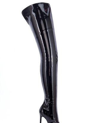 Sanctum Vegan  High crotch boots VESTA with stiletto heels in Italian VEGAN shiny leather