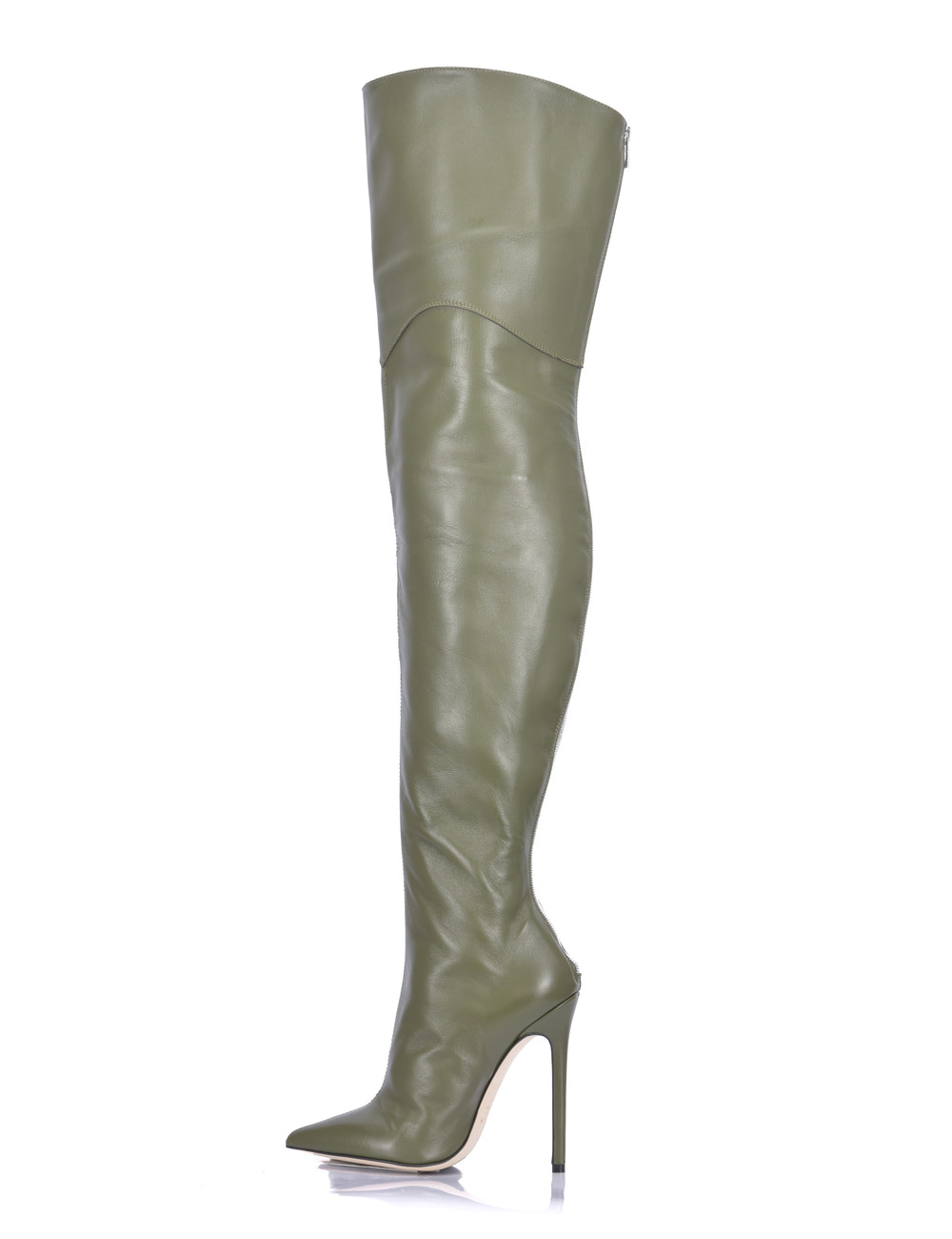 Sanctum Shoes High Italian THIGH boots VESPER with full back zipper in genuine leather