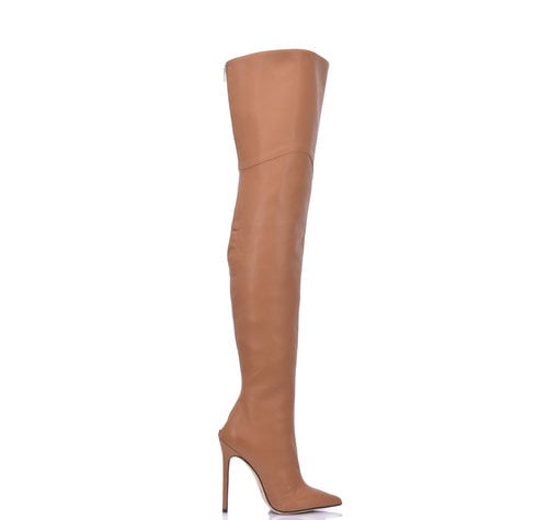 Sanctum VESPER THIGH BOOTS CAMEL NAPPA with ZIPPER