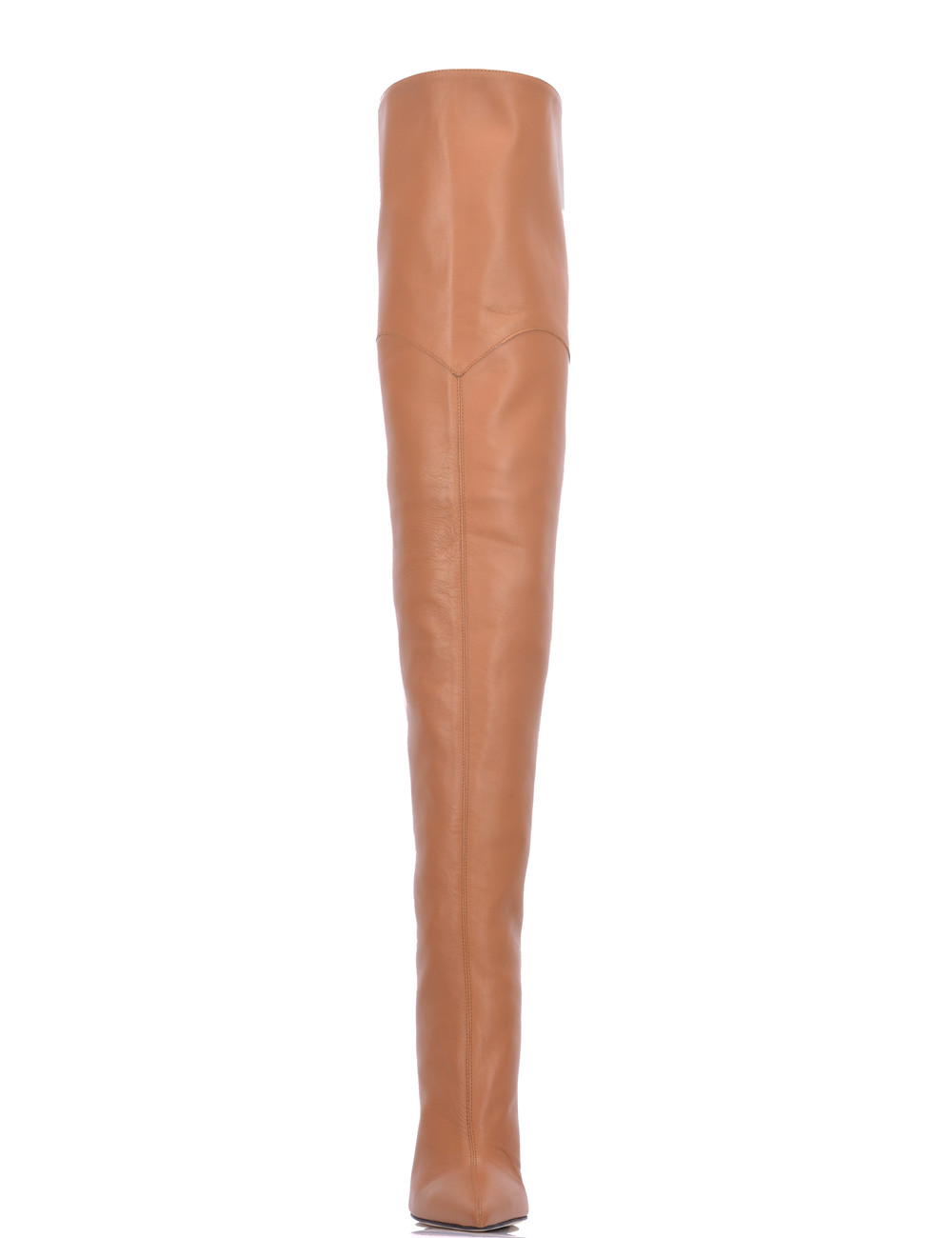 High Italian THIGH boots VESPER with full back zipper in genuine leath ...