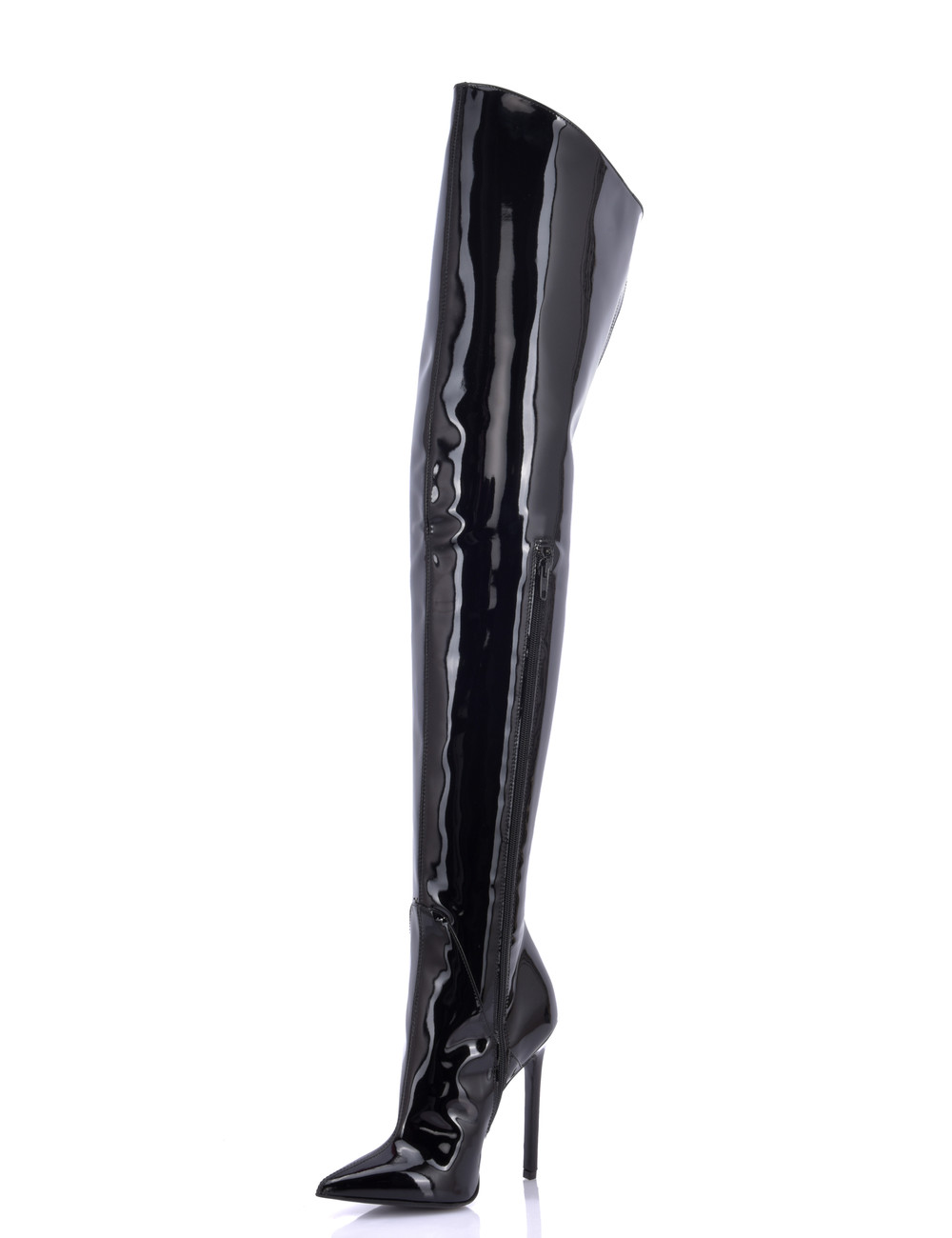 Sanctum Synthetic Leather Thigh High boots GIGI with stiletto heels in Italian Shiny Leather