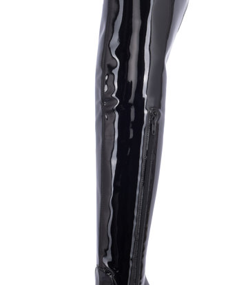 Sanctum Vegan  Overknee-Stiefel GIGI mit Pfennigabsatz aus italienischem VEGAN-Glanzleder