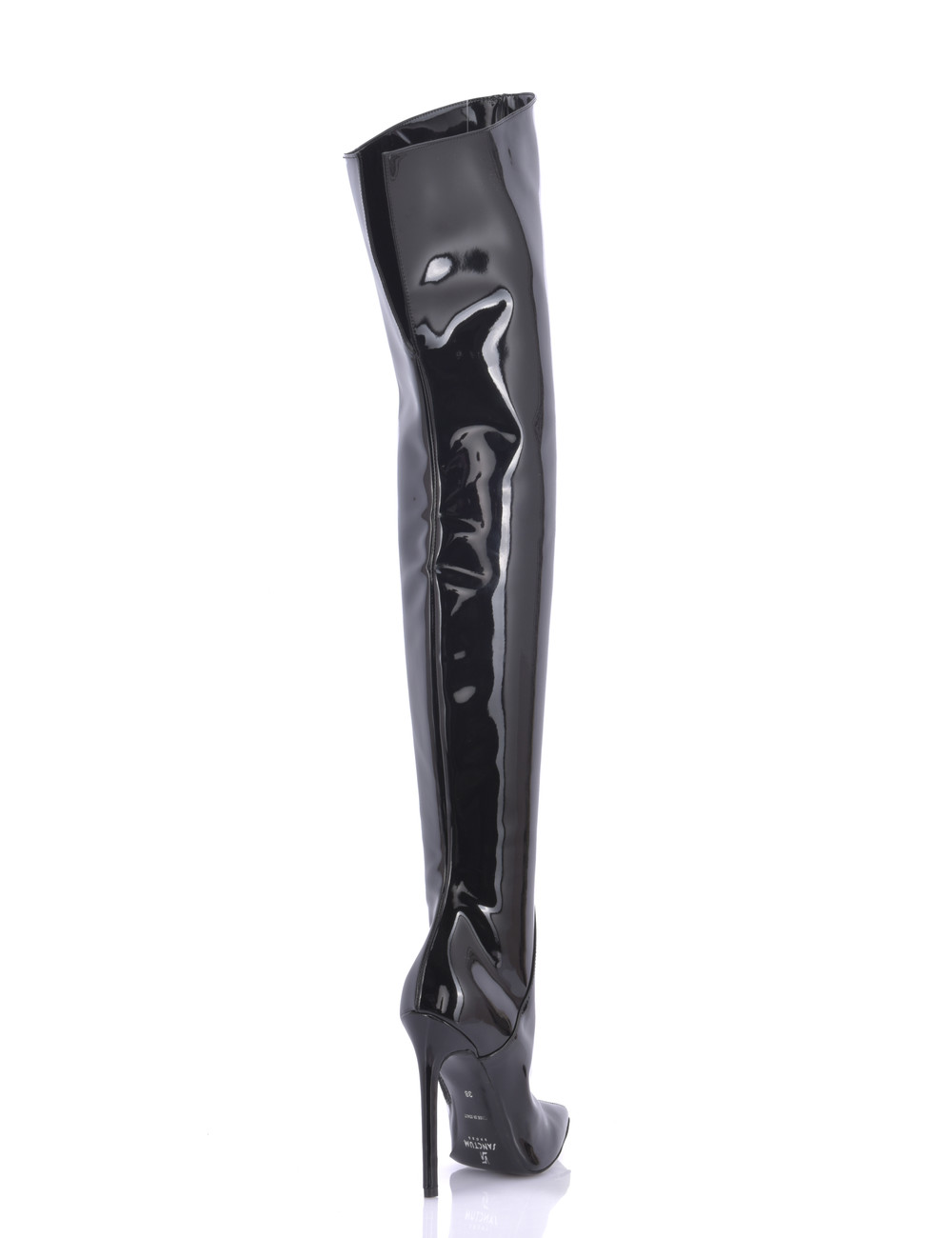 Sanctum Synthetic Leather Thigh High boots GIGI with stiletto heels in Italian Shiny Leather