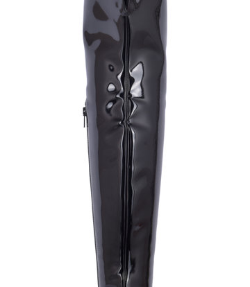 Sanctum Vegan  High thigh boots GIGI with stiletto heel in Italian VEGAN shiny leather