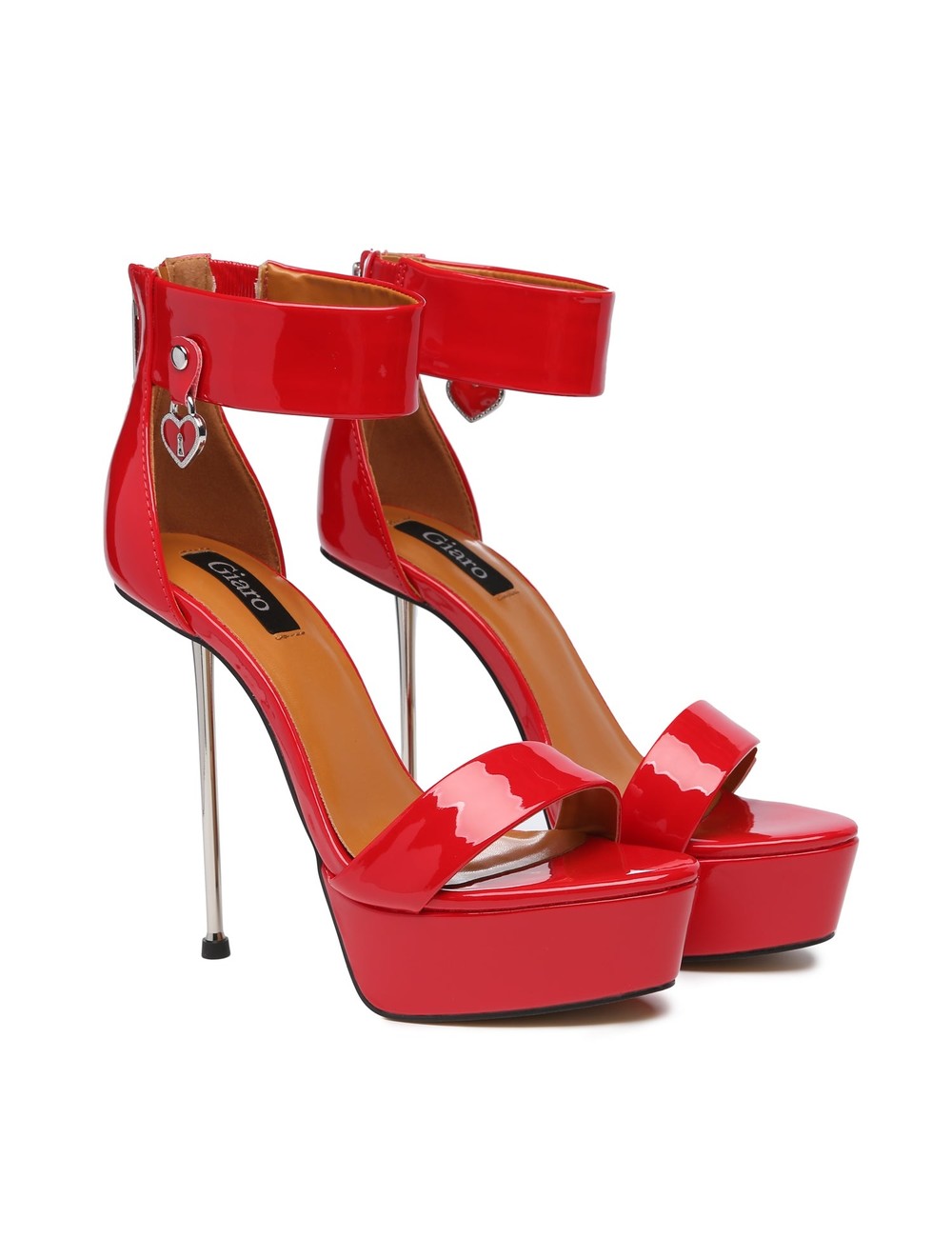 BARCLAY RED SHINY - Shoebidoo Shoes | Giaro high heels