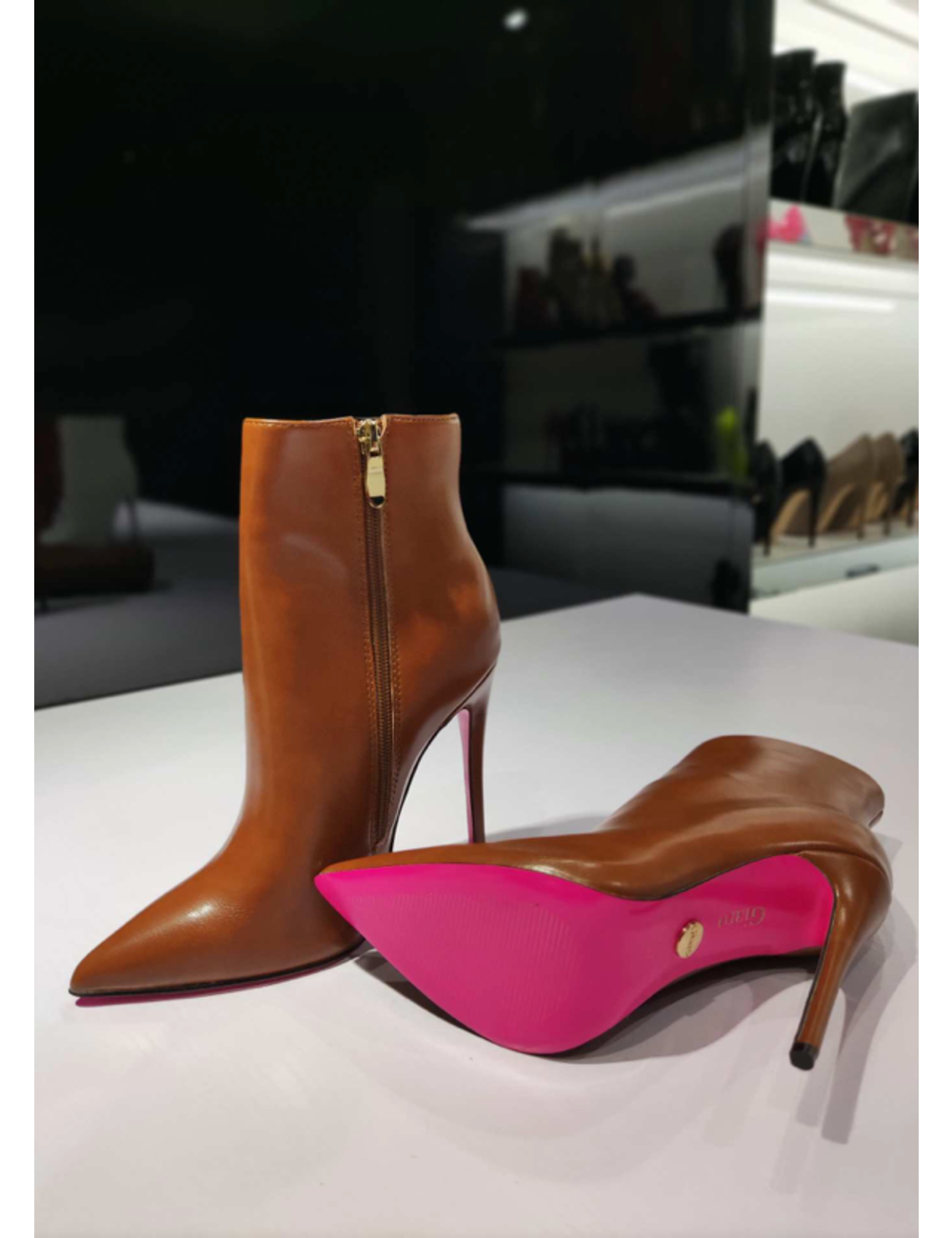 Giaro Giaro TALIA BROWN MATTE ANKLE BOOTS