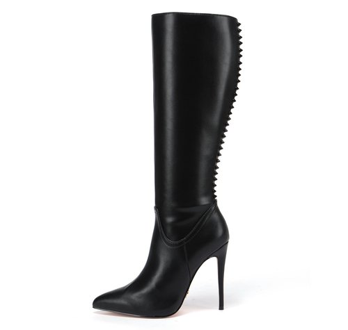 Giaro TYCLONE black ankle boots with silver studs