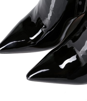 Giaro Giaro knielaarzen met sleehak ELLA in zwart glanzend