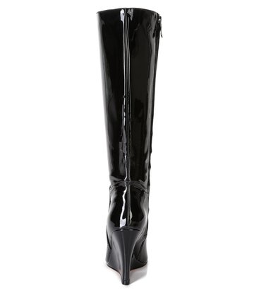 Giaro Giaro Kniestiefel mit Keilabsatz ELLA in schwarz glänzend