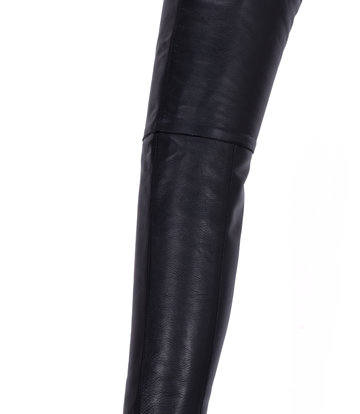 Sanctum Shoes Sanctum MAYDAY - EXTREME POINTY THIGH BOOTS BLACK NAPPA