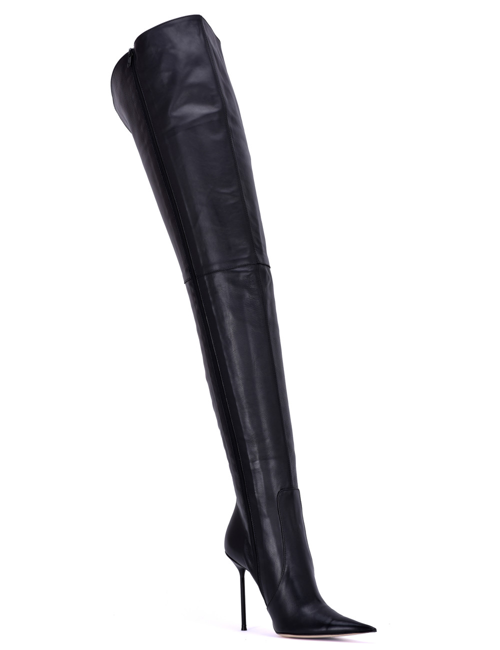 Sanctum Shoes Sanctum MAYDAY - EXTREME POINTY THIGH BOOTS BLACK NAPPA