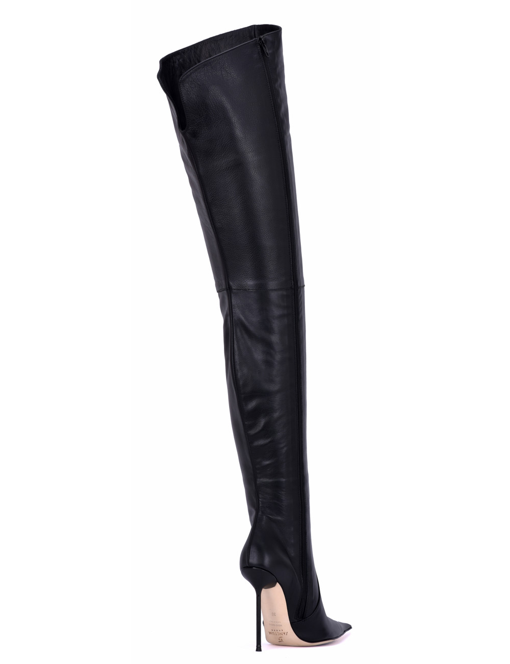 Sanctum Shoes Sanctum MAYDAY - EXTREME POINTY THIGH BOOTS BLACK NAPPA