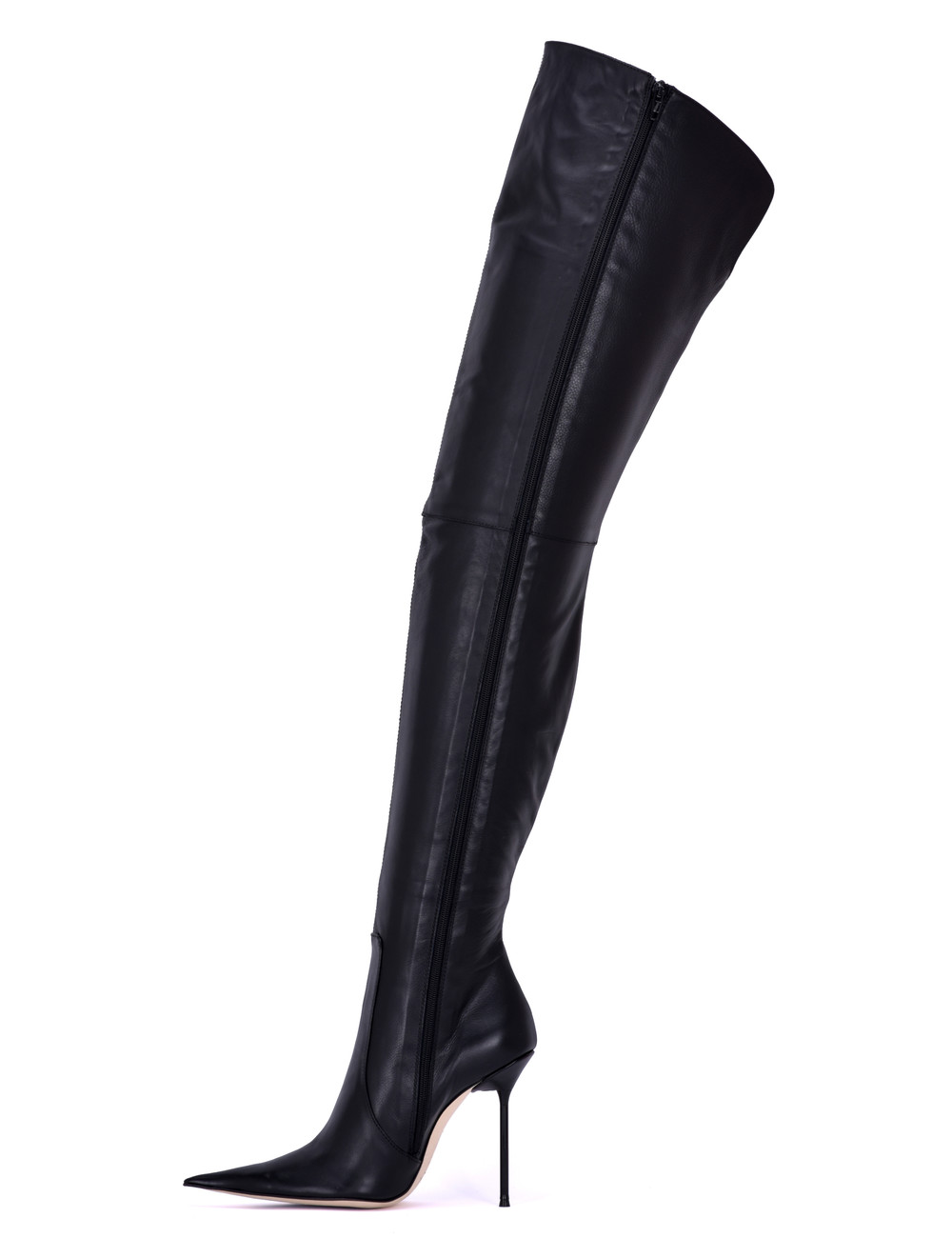 Sanctum Shoes Sanctum MAYDAY - EXTREME POINTY THIGH BOOTS BLACK NAPPA