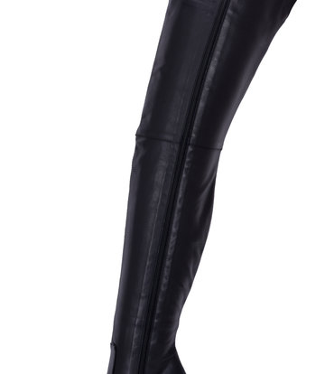 Sanctum Shoes Sanctum MAYDAY - EXTREME POINTY THIGH BOOTS BLACK NAPPA