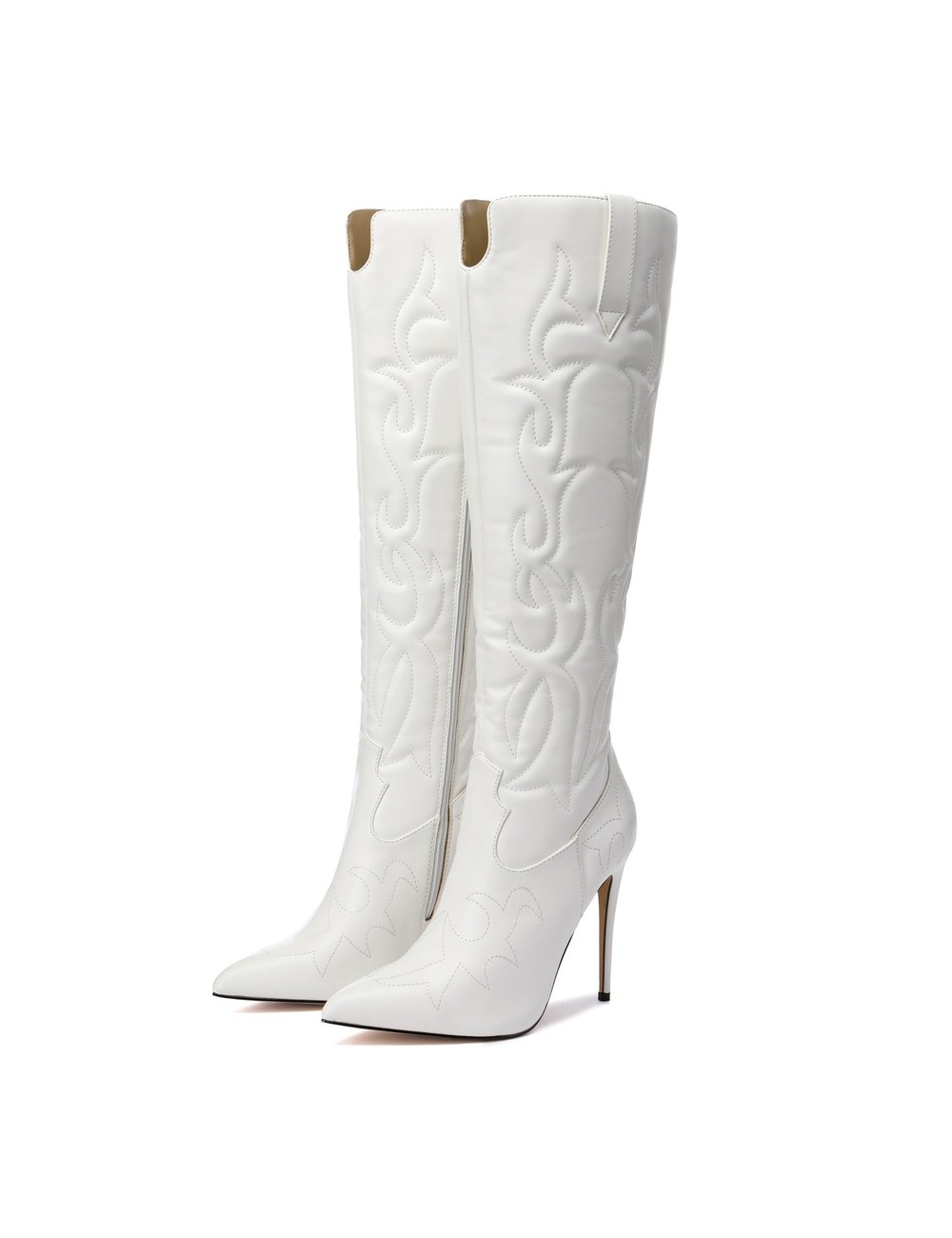 Giaro Giaro Eldora cowboy knee boots in white matte