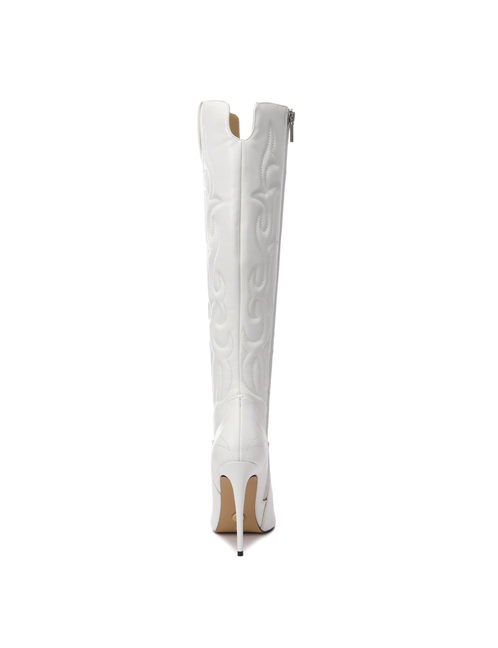 Giaro Giaro Eldora cowboy knee boots in white matte