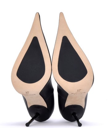 Sanctum Shoes ELEKTRA EXTREME PUNTIGE KNIELAARS ZWART NAPPA