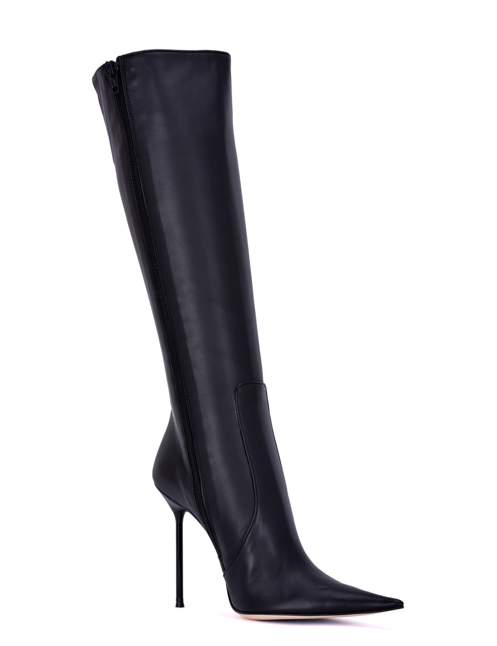 Sanctum Shoes ELEKTRA EXTREME PUNTIGE KNIELAARS ZWART NAPPA