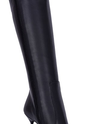Sanctum Shoes ELEKTRA EXTREME PUNTIGE KNIELAARS ZWART NAPPA