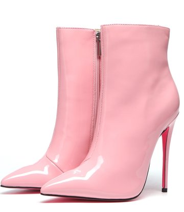 Giaro Giaro TALIA PINK SHINY ANKLE BOOTS