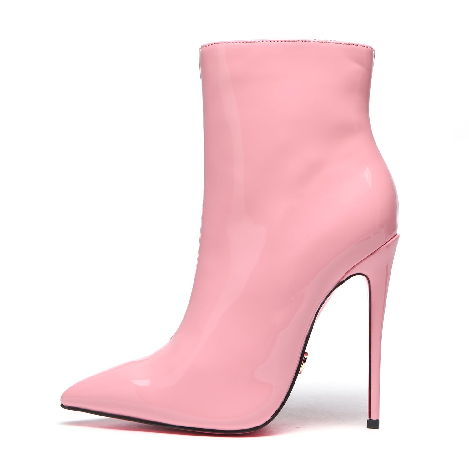Giaro TALIA PINK SHINY ANKLE BOOTS Shoebidoo Shoes Giaro high heels