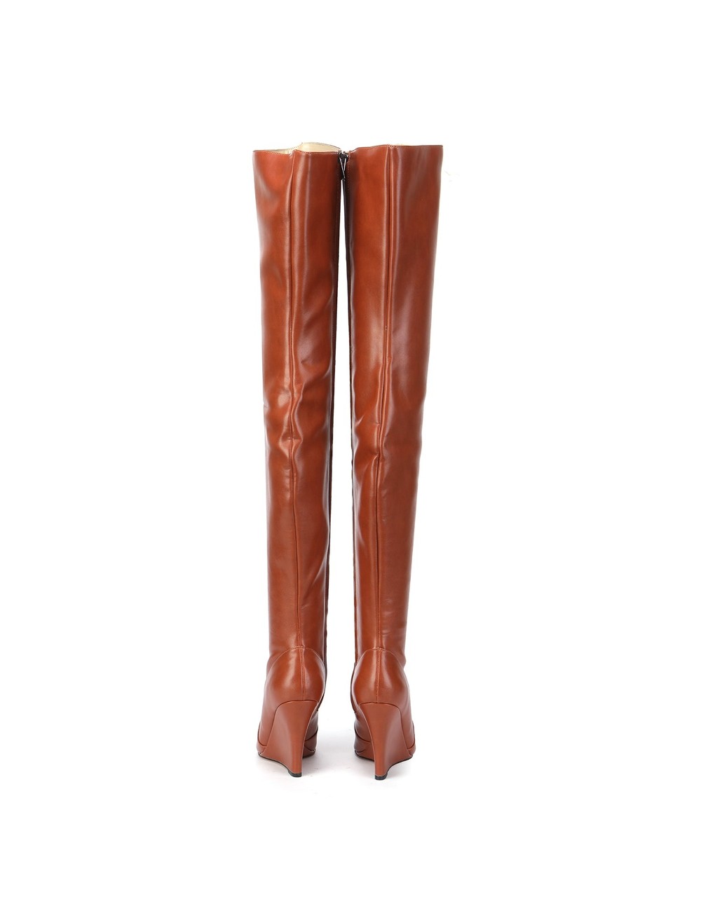 Giaro Giaro thigh boots with wedge heel EVERSON in brown matte