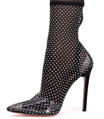 Stephan Vegan STEPHAN JINX GLITTER ANKLE BOOTS TRANSPARANT