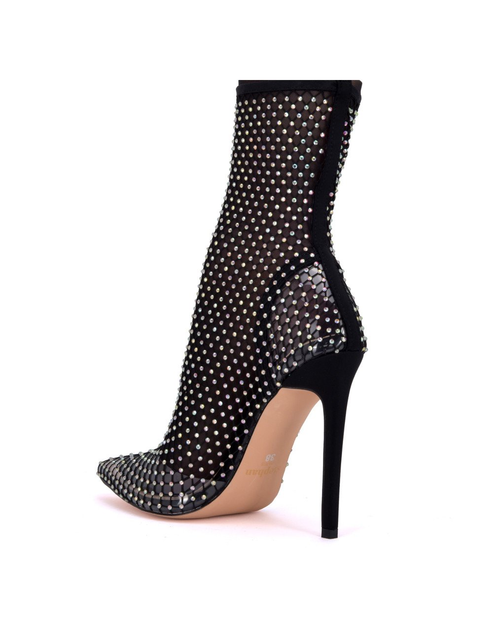 Stephan Vegan STEPHAN JINX GLITTER ANKLE BOOTS TRANSPARANT