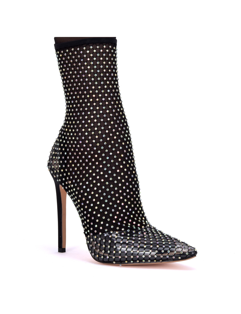 Stephan Vegan STEPHAN JINX GLITZER STIEFELETTEN TRANSPARANT