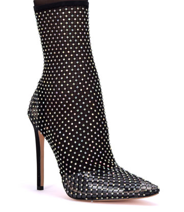 Stephan Vegan STEPHAN JINX GLITTER ANKLE BOOTS TRANSPARANT