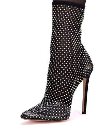 Stephan Vegan STEPHAN JINX GLITTER ANKLE BOOTS TRANSPARANT