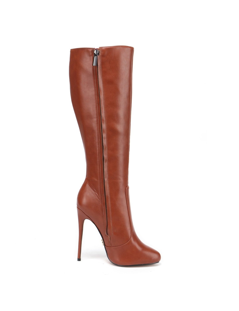 Giaro BRANDY BROWN MATTE KNEE BOOTS - Shoebidoo Shoes | Giaro high heels