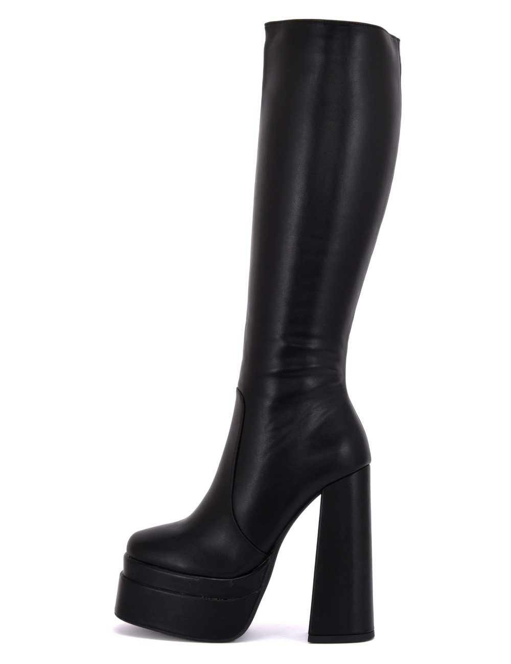 Stephan Vegan Severine platform chunky knee boots black