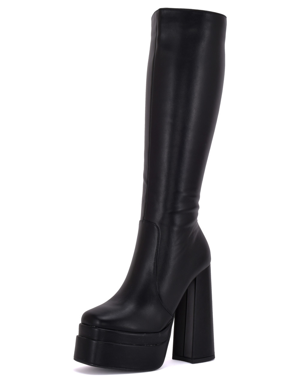 Stephan Vegan Severine platform chunky knee boots black