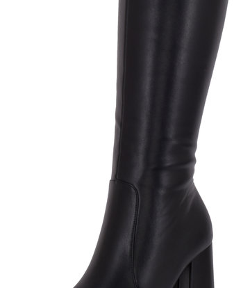 Stephan Vegan STEPHAN SEVERINE PLATFORM KNIE LAARZEN | ZWART MAT