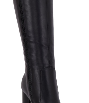 Stephan Vegan STEPHAN SEVERINE PLATFORM KNEE BOOTS | BLACK MATTE