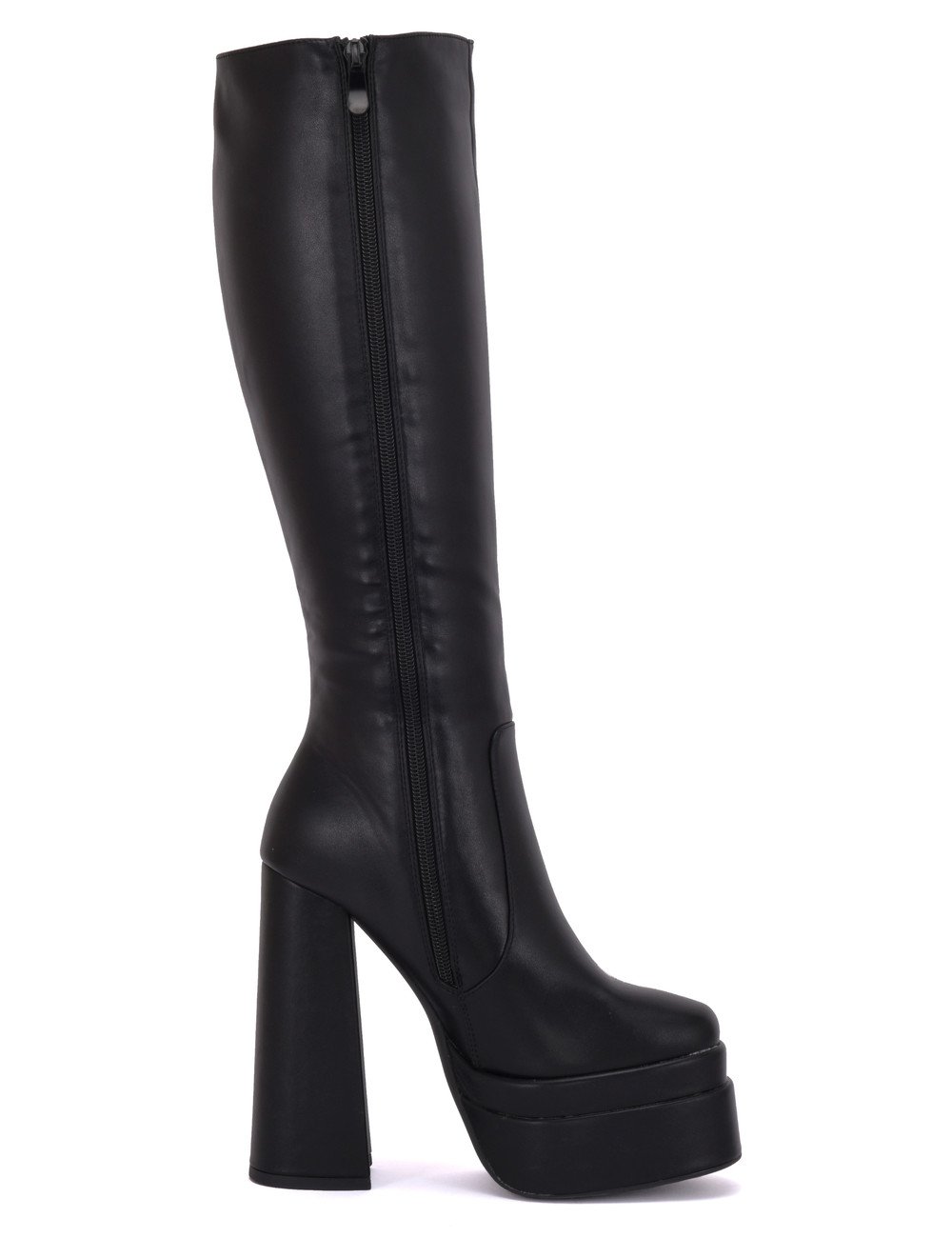 Stephan Vegan Severine platform chunky knee boots black