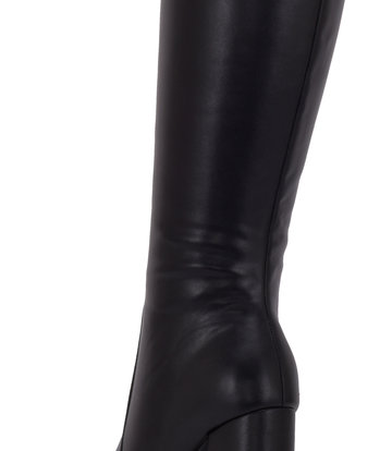 Stephan Vegan Severine platform chunky knee boots black