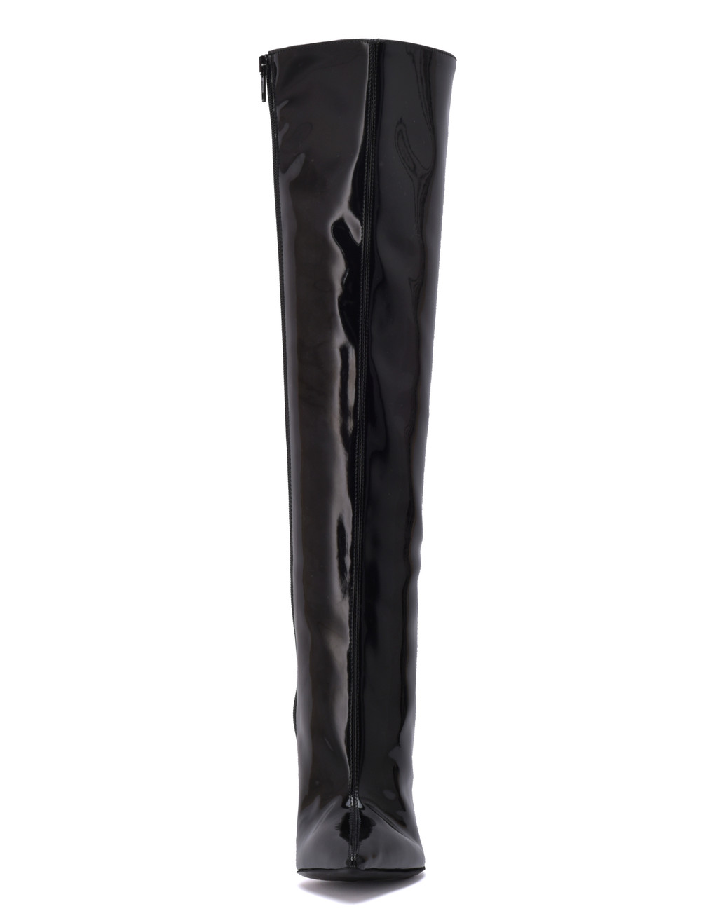 Knee boots with 12 cm heel in Italian VEGAN leather - Shoebidoo Shoes ...