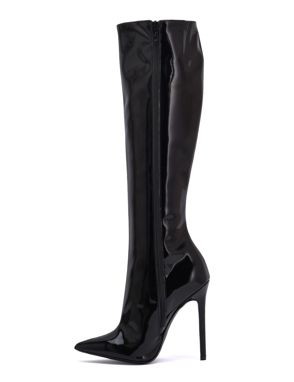 Sanctum Synthetic Leather Knee boots GINA with stiletto heel in Italian shiny leather