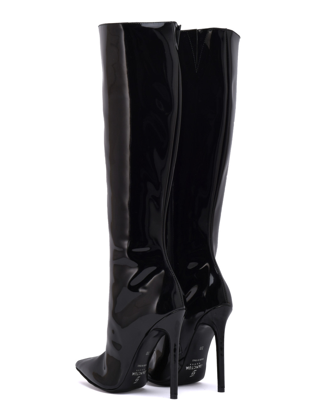 Sanctum Synthetic Leather Knee boots GINA with stiletto heel in Italian shiny leather