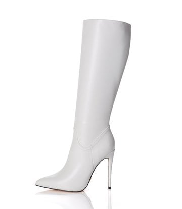 Giaro MILA | WHITE MATTE | KNEE BOOTS | Italian Style