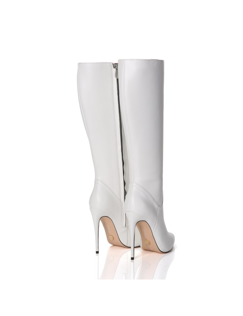 Giaro MILA | WHITE MATTE | KNEE BOOTS | Italian Style