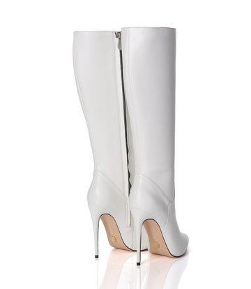 Giaro MILA | WHITE MATTE | KNEE BOOTS | Italian Style