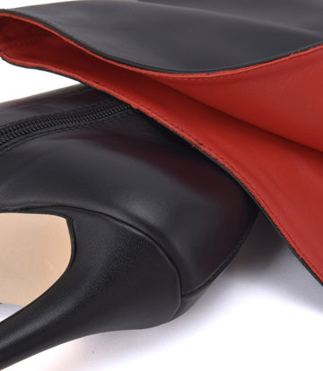 Sanctum Shoes Hoher italienischer Overknee-Stiefel VESTA mit 10cm Pfennigabsatz aus echtem Leder